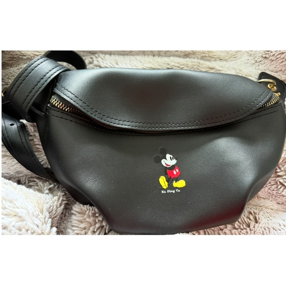 Disney Handbags - Disney Black Fanny Pack Bag with Mickey Mouse